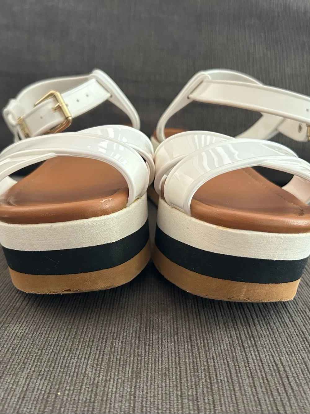 Fendi White Hydra Jelly Platform Sandals Size 39.5 (9.5)